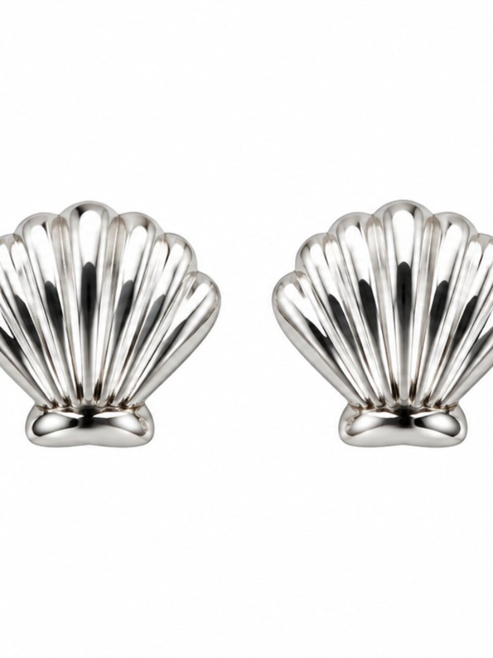 925 Sterling Silver Shell Stud Earrings Dainty Coastal Beach Jewelry
